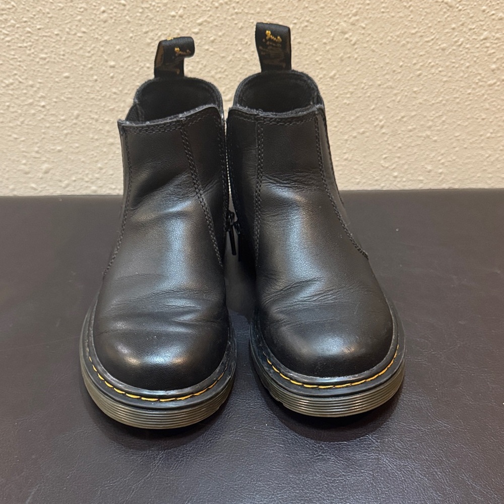 Dr. Martens Kids Black Leather Boots